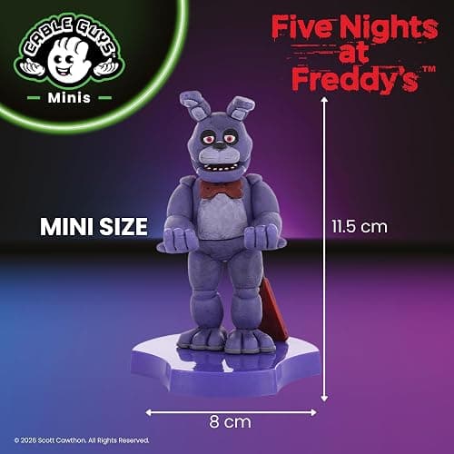 Cableguys Minis Five Nights at Freddy's Bonnie Phone Stand & Earbuds Holder - Novelty Phone Stand for Desk Decor and Bedside Accessories, In Ear Headphone Holder for Smartphone & Small Devices thumbnail 7