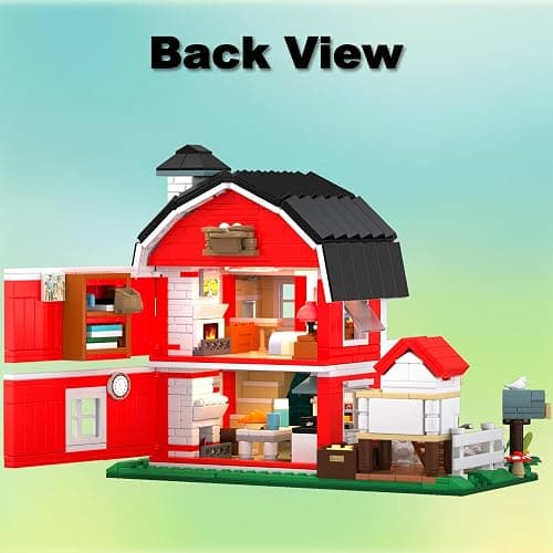 Farmhouse Building Set, Ranch Cottage Toy Buildings Blocks for Adults Kids | 1268PCS Modular Farm Barn Model Kits with LED Lights, Christmas Birthday Gift Office Home Decor for Boys Girls Teens 14+ thumbnail 6