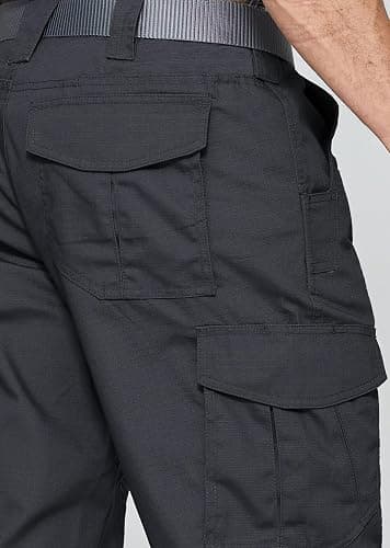 SPOSULEI Mens Tactical Pants Ripstop Cargo Work Pants with 9 Pockets Water Resistant Breathable Hiking Construction Pants thumbnail 4