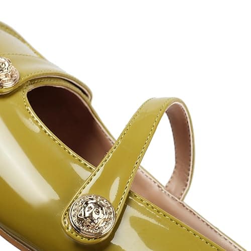 Slingback Mary Jane Heels for Women Low Block Heel Closed Square Toe Pump Shoes Heels Classic Daily Office Dressy Shoes thumbnail 5