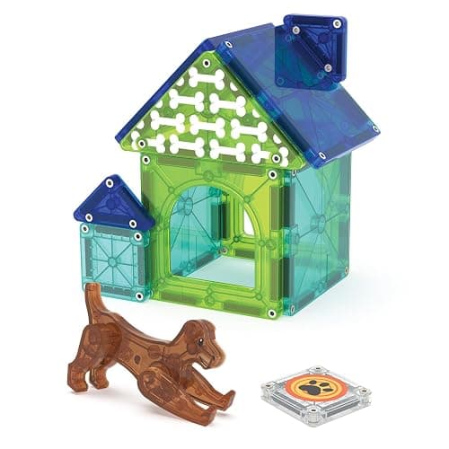 MAGNA-TILES Dog House 13-Piece Magnetic Construction Set, The Original Magnetic Building Brand thumbnail 6