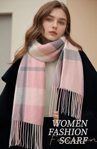 Pleneal Scarf for Women, Womens Winter/Fall Scarf,Long Plaid Shawls and Wraps, Cashmere Feel Blanket Pashmina Scarves thumbnail 2