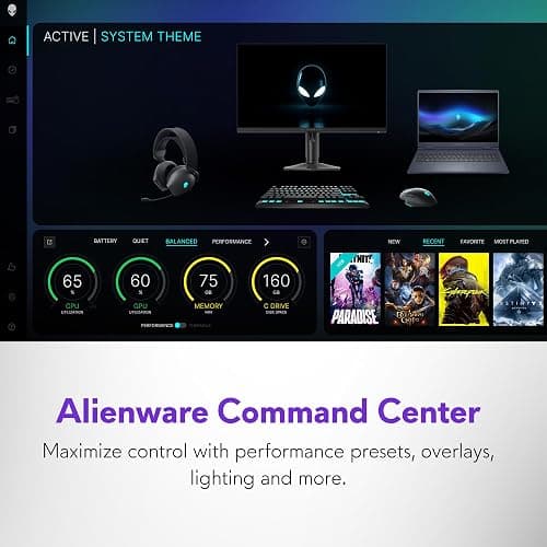 Alienware 16 Aurora Gaming Laptop AC16250-16" WQXGA 120Hz Display, Intel Core 7-240H Processor, 16GB DDR5 RAM, 1TB SSD, NVIDIA GeForce RTX 5050 8GB Graphics, Windows 11 Home, Onsite Service - Blue thumbnail 9