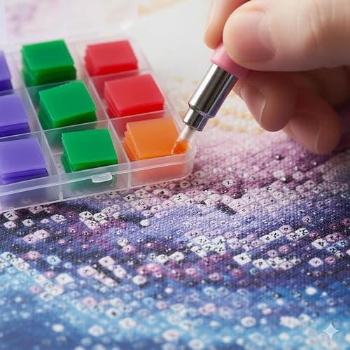 120PCS Diamond Painting Glue Clay, Colorful Clay Wax Painting Tool DIY Diamond Art Accessories and Tools for Embroidery Accessories,2 x 2cm(5 Colors) (Multicoloured) thumbnail 4
