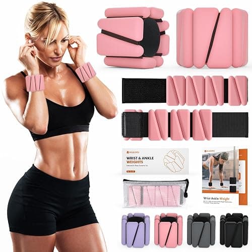Wrist Weights, Ankle Weights for Women Men, Adjustable Wrist Weighted Bracelet for Home Gym Workout, Running, Yoga, Exercise, Strength Training, Set of 2 (1LB Each) - Image 1