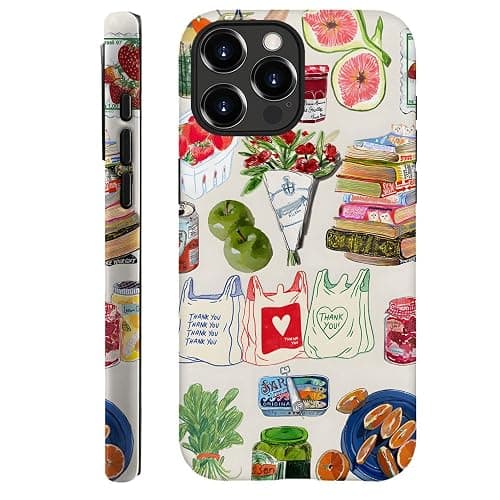 Piodaidy Compatible with iPhone 16 Pro,Durable & Shockproof Phone Case Cover Design - Summer Vegetable Book Collage - Image 1