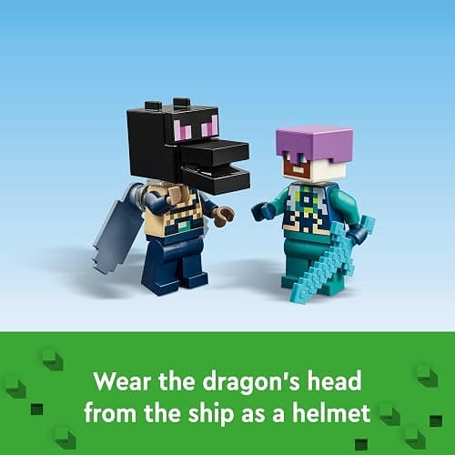 LEGO Minecraft The Ender Dragon and End Ship Building Set, Video Game Toy with 2 Minecraft Minifigures, Dragon Toy Action Playset for Kids, Birthday Gift for Boys and Girls Ages 8 and Up, 21264 thumbnail 5