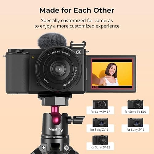 SmallRig Cold Shoe Adapter with Wind Muff Windshield for Sony ZV-1F / ZV-E10 / ZV-1 / ZV-E1 / ZV-1 II, Wind Furry for Light Microphone Attachment - 3526 thumbnail 2