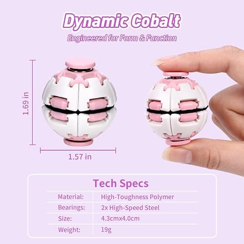 AFN Fidget Spinner Toy, Fidget Ball, Squishy Ball, Press to Spin Gear Sphere,Fidget Spinner Rotating Stress Ball Gift for Halloween Christmas Adults Child, Cool Gadgets Gift thumbnail 2