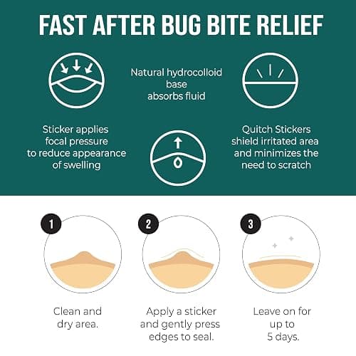 Quitch Mosquito Bite Itch Relief Patch, After Bite Insect Bite Treatment, Anti Itch Cream Alternative, Insect Bite Relief, Cruise, Travel and Camping Essential for Kids thumbnail 7