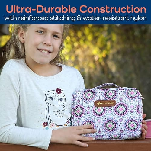 KeepGoing Large Home First Aid Kit for Kids – 270 Pc. for Car, Home, Dorm, & Boat with Latex-Free Bandages – 10 x 7 x 3.5 in. Travel First Aid Kit (Boho) thumbnail 5
