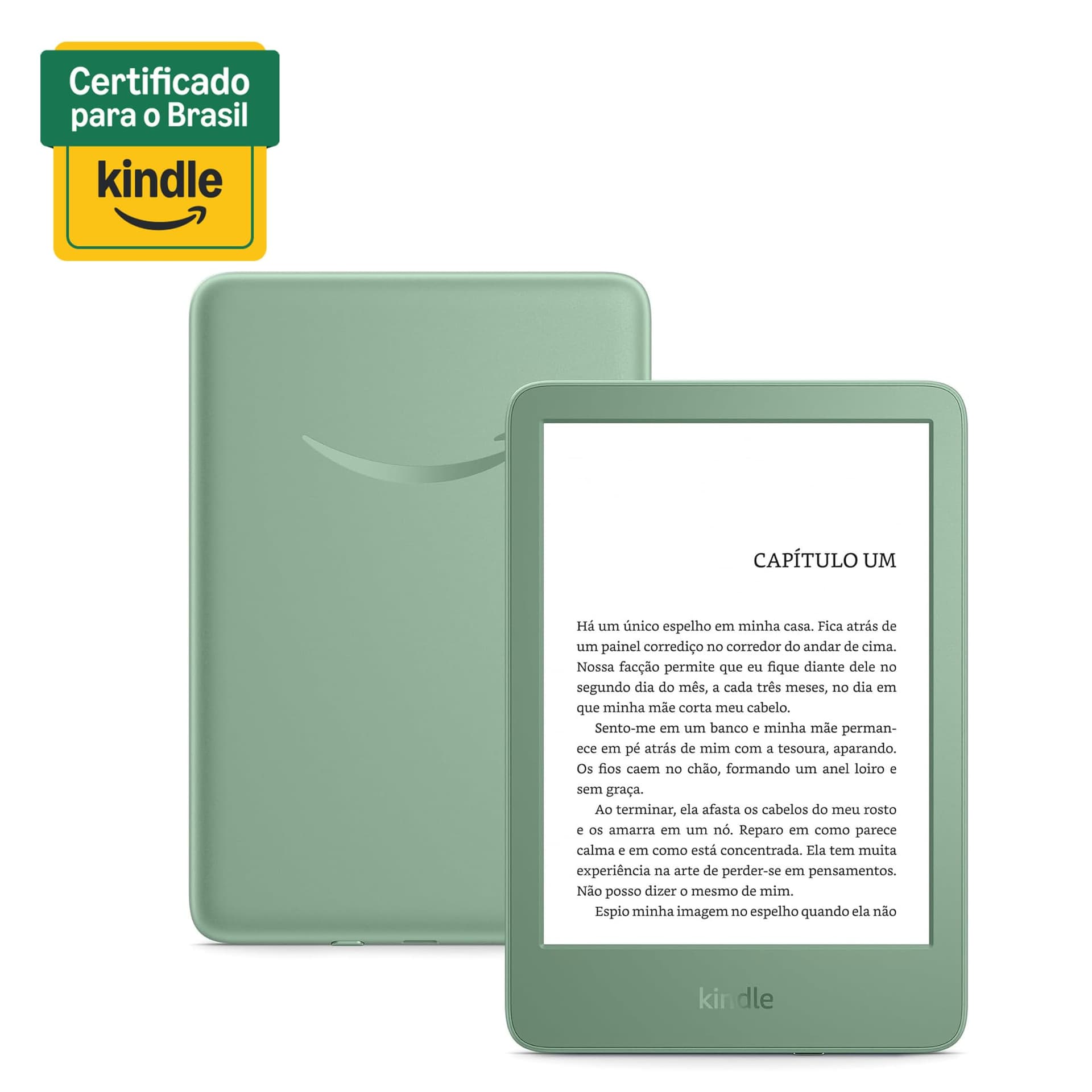 Kindle 16 GB (Geração mais recente) - Leve e compacto, com tela antirreflexo, trocas de página mais rápidas, luz frontal ajustável e bateria de longa duração - Cor Verde thumbnail 3