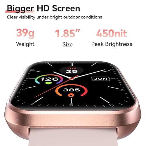 Smart Watches for Women, 1.85" HD Alexa Smart Watch for Android Phones & iPhones with Calls/Messages/Reminders, 3ATM 120+ Sport Modes Fitness Tracker Watch for Women with Heart Rate/Sleep/SpO2 Monitor thumbnail 6