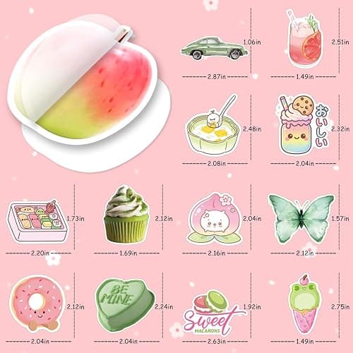 Cute Coquette Stickers 100 Pcs Pink Water Bottle Sticker Pack for Girly and Girls, Waterproof Vinyl Stickers for Water Bottles, Laptop, Scrapbook, Journal, Tumbler, Luggage, Kindle, Phone, Guitar, etc thumbnail 7