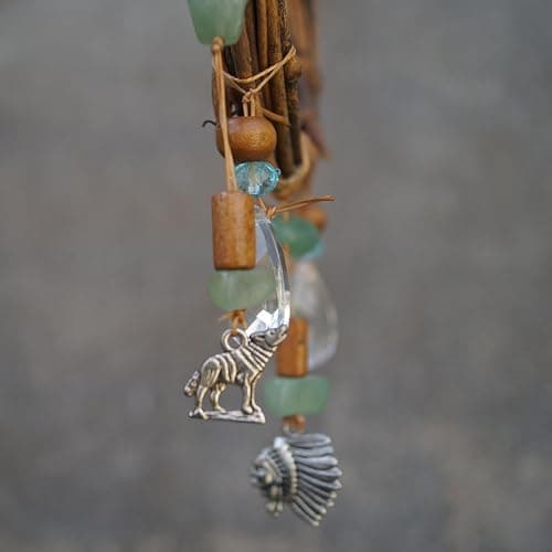 Twilight-Inspired Natural Rattan Dream Catcher with Alloy Chief Wolf Bear Pendants Ideal Gift for Girls Children Twilight Gifts Remorelt thumbnail 6