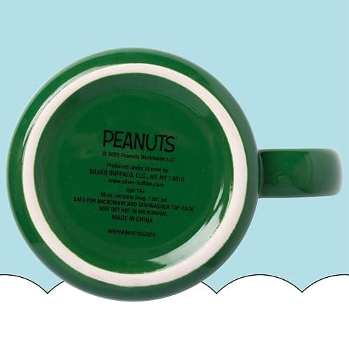 Silver Buffalo Peanuts Holiday Treats and Cocoa, Ceramic Camper Mug, 20oz | Woodstock and Snoopy, 0.59 Liters thumbnail 7