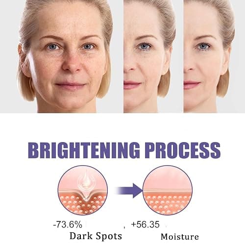 Firming Face Cream,2PCS Face Moisturizer with Vitamin E,Anti Wrinkle Face Cream+Hydrating Facial Moisturiser,Collagen Daily Moisturiser Face,Dark Spot Remover for Face,Day & Night Cream (purple+green) thumbnail 5