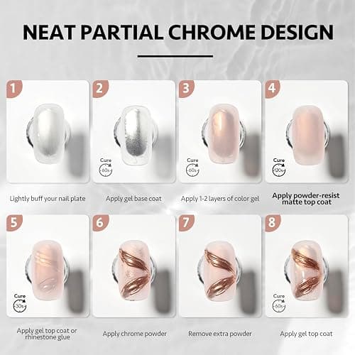 GAOY Matte Gel Top Coat, 16ml Powder-Resist Matte Finish for Detail Chrome Powder Painting Long Lasting UV Gel Nail Art DIY thumbnail 3