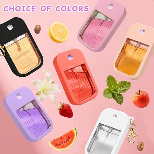 CFtone Silicone Case for Touchland Hand Sanitizer Spray 1 FL OZ., Stylish Protective Cover with Keychain for Touchland Power Mist and Glow Mist Hanging Portable Accessory (TL Silicone case-Pink) thumbnail 6