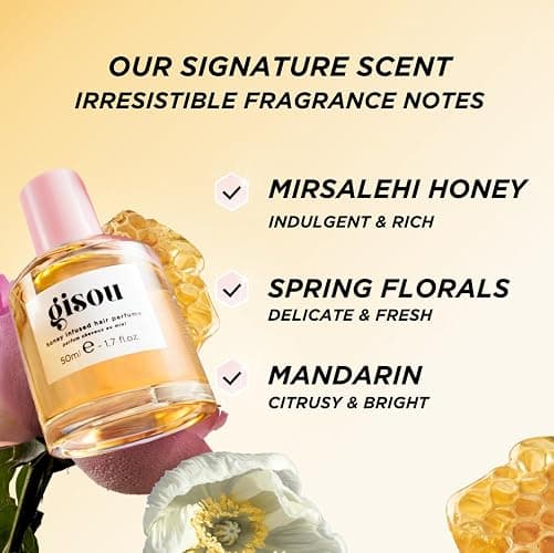 Gisou Honey Infused Hair Perfume – Long-Lasting Hair Fragrance with Mirsalehi Honey & Argan Oil, Wildflower Honey, 1.7 Fl Oz thumbnail 3