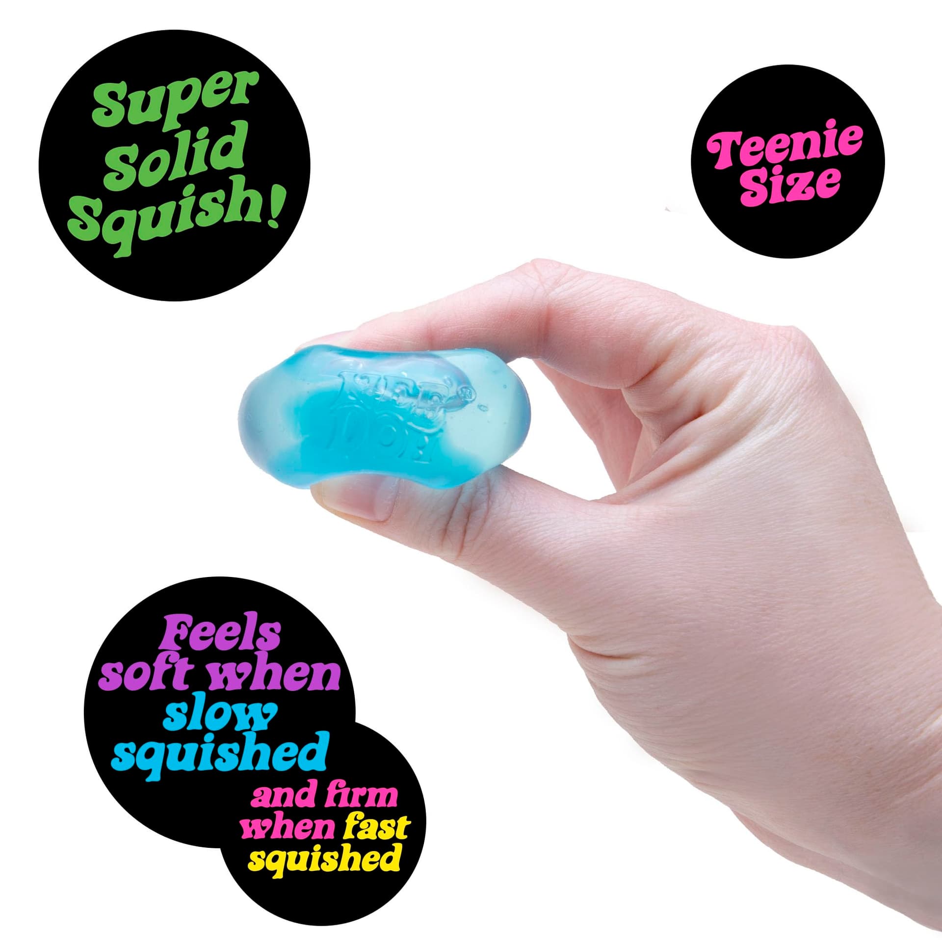 Nee Doh Nice Ice Baby Teenie Multipack, 4 Assorted Colours/Styles - Maltose Filled, Soft Squeezable Texture, Vibrant Fun Colours, Tactile Sensory Play thumbnail 3