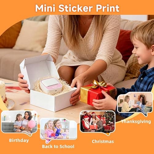 HPRT Sticker Printer, S1 Mini Portable Thermal Inkless Label Printer Pink | Sticker Maker with Bluetooth Stable Connection & for Notes, Journal, Home, Office, Kids, DIY Free App with Multiple Templates thumbnail 6