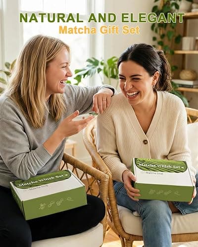 Vaiheng Matcha Whisk Set with Matcha Bowl, Matcha Whisk Holder Matcha Bamboo Whisks, Scoop, Sifter, Mothers Day Gifts for Women Mom Her Girl Friend Home Kitchen Decor Kit for Tea Enthusiasts thumbnail 7