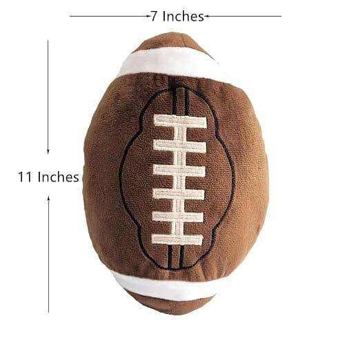 CHORONMO Football Plush Pillow Fluffy Durable Football Pillows Stuffed Football Throw Pillow Soft Sports Ball Interactive Football Creative Room Decor Birthday Party Gift for Kids 11 Inches thumbnail 2