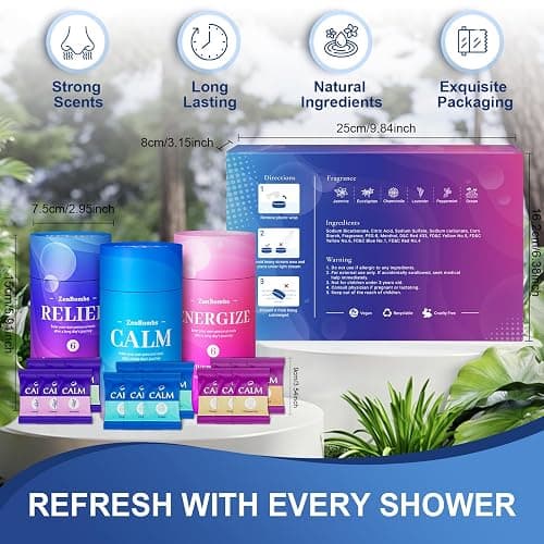 Shower Steamers, 18 Pack Set Shower Bombs with 6 Organic & Natural Fragrance, Self-Care & Relaxation Presents for Women and Men, Ideal for Personal Care and Birthday, Christmas White Elephant Presents thumbnail 3