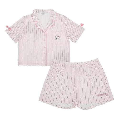 Bioworld Hello Kitty Character Face Women's 2-Pack Shirt & Shorts Pajama Set thumbnail 6
