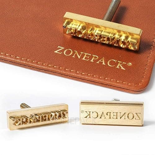 ZONEPACK Custom Logo Hot Foil Stamping Brass Mold Branding Iron Wood Burning Stamp Heating for Leather Wood Paper (Small Than 2''x2'' with 0.19'' Hole on Back) - Image 1
