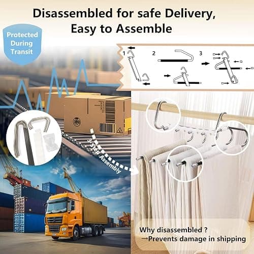 4packs Pants Hangers Space Saving Metal Closet Organizer,Clothes Pant Jean Hangers,Anti-Slip Design,Closet Organizers and Storage for Skirts Scarf Legging thumbnail 6