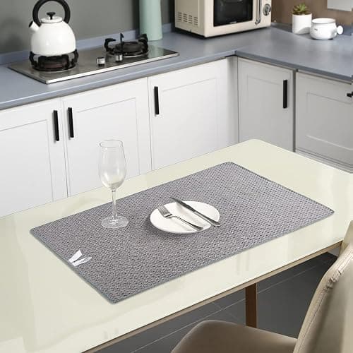 Vnoss Waffle Weave Microfiber Kitchen Towels and Dishcloths Set, 26 X 18 Inch and 12 X 12 Inch, Set of 10 Gray Lint Free Dish Towels for Drying Dishes thumbnail 5
