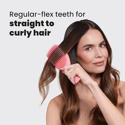 Tangle Teezer Large Ultimate Detangler Hairbrush for Wet & Dry Hair, Eliminates Knots & Reduces Breakage for Long, Thick, & Curly Hair Types, Coral Pink thumbnail 4