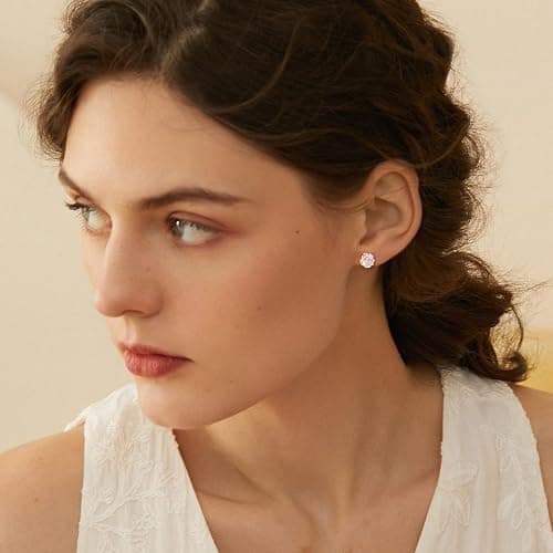 KASFREE Plastic Post Earrings for Sensitive Ears White Plastic Stud Earrings with Plastic Posts Hypoallergenic Plastic Earrings for Women thumbnail 7