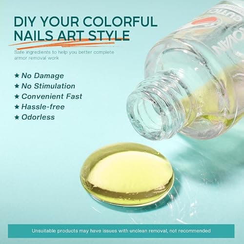Morovan Gel Nail Polish Remover Set: Gel Polish Remover with Cuticle Oil Latex Tape Peel Off Liquid Quickly & Effectively Remove in 5 Minutes No Need Soaking or Wrapping thumbnail 8