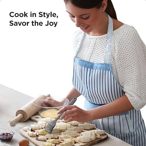 Kitchen Mama WaltzGrip Platinum Silicone Basting Pastry Brush: Set of 2 Heat-Resistant Brushes for Cooking, Baking, Grilling, and Spreading Oil or Butter - Dishwasher-Safe (Metal Gray) thumbnail 8