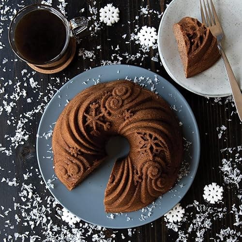 Nordic Ware Let It Snow Bundt, Silver, 10-Cup Capacity thumbnail 4