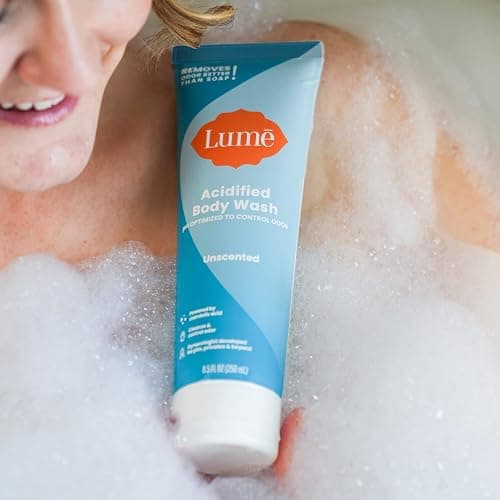 Lume Acidified Body Wash - 24 Hour Odor Control - Removes Odor Better than Soap - Moisturizing Formula - Formulated Without SLS or Parabens - OB/GYN Developed - 8.5 ounce (Unscented) thumbnail 3