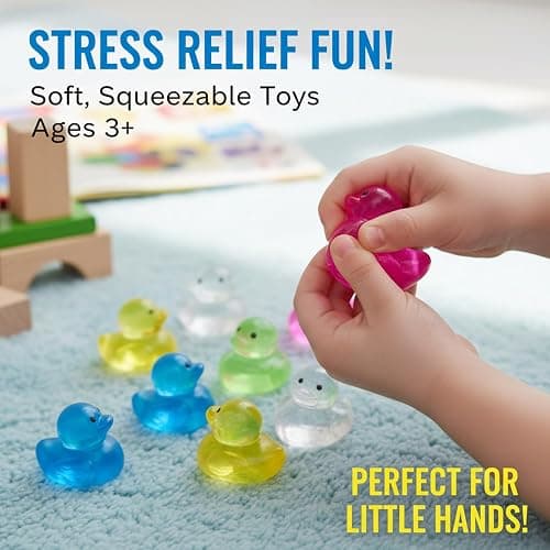 Mini Duck Sensory Toys 24 Pack Fidget Toys for Kids, Treasure Box Toys Fidgets for Classroom, Sensory Toys for Kids with Autism, Easter Gift thumbnail 9