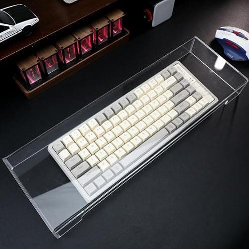 Gadpiparty Clear Acrylic Keyboard Dust Cover Protector for 104-Key Mechanical Keyboards Waterproof Spill Resistant Keyboard Cover for Home Office Use 18.7 X 5.91 Inches thumbnail 5