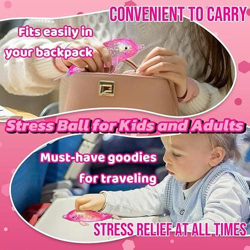 2 Pack Squishy Dolphin Sugar Stress Balls for Kids and Adults, Kawaii Dolphin Squeeze Sugar Ball Squishy Toys, Sea-Animals Sensory Stress Toys, Party Favors for Kids, Easter Basket Stuffers thumbnail 4