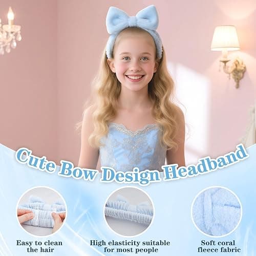 Gifts for Girls Teenage 9 10 11 12 13 14 Year Old, Valentine's Day Birthday Gifts for Girls Age 8-15, Glass Cup with Lid and Straw, Makeup Brushes Cosmetic Bag Necklace Socks Headband, Bow Coffee Cup thumbnail 4