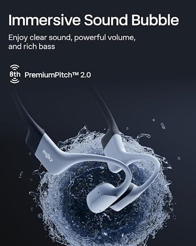 SHOKZ OpenSwim Pro - Open-Ear Bluetooth & MP3 Bone Conduction Sport Headphones, Swimming Headphones, IP68 Waterproof, Grey thumbnail 7