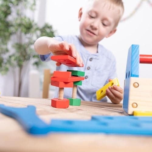 Melissa & Doug Take-Along Tool Kit Wooden Construction Toy (24 pcs) thumbnail 6