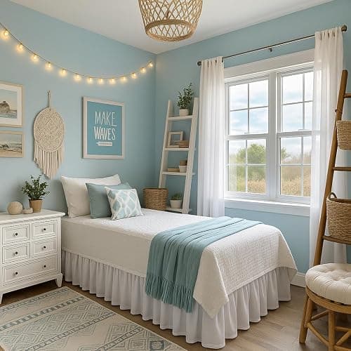 College Room Ruffled Bed Skirt - Extended Dorm Size - 100% Microfiber - Twin XL/36 Drop - White - Twin XL-36" - White thumbnail 3