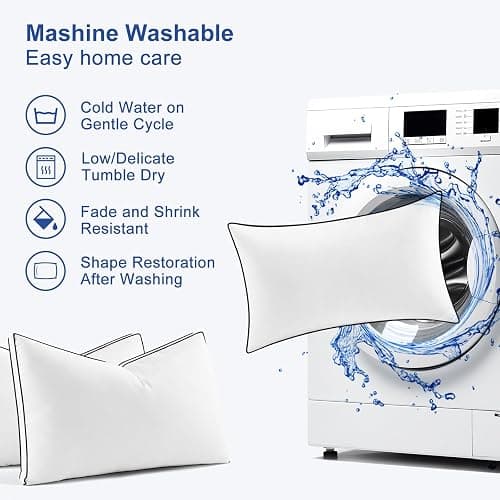 Premium Pillows Queen Size Set of 2, Fluffy and Supportive 7D Down Alternative Bed Pillows, Luxury Soft Hotel Quality Gusseted Pillow for Side Back Stomach Sleepers, Relief Neck Head and Shoulder Pain thumbnail 7