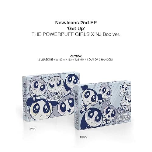 Get Up 2nd EP Album THE POWER PUFF GIRLS X NJ Box ver. / Random Photobook + Lyric Book + Stickers Postcards + Bookmarks + 3 Extra Photocards K-POP Sealed Album thumbnail 2