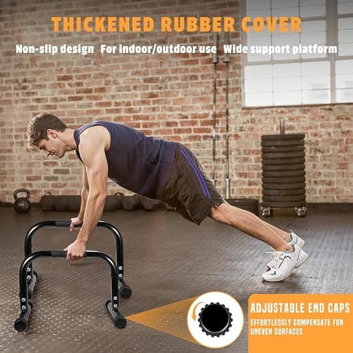 AmazeFan Parallettes Bars, High Steel Push Up Bar Strength Training For Handstands, Calisthenics Bars & Dip Bars, Calisthenic, Push Up Stands Handle for Floor Workouts Calisthenics Equipment ﻿ thumbnail 3