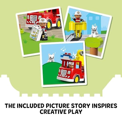 LEGO DUPLO Town Fire Truck 10969 Building Toy Set for Toddlers, Preschool Boys and Girls Ages 2-5 (21 Pieces) thumbnail 5